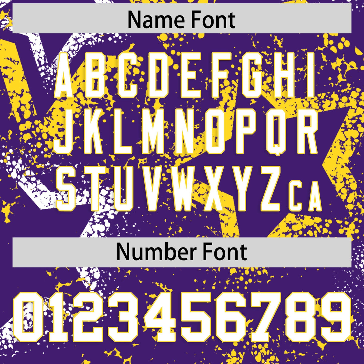 Custom Purple White Gold Star-Shaped Ink Texture Graffiti Pattern Baseball Jersey | Sublimation Printed &amp; Stitched,Add Name and Numbern,Perfect for Parties,Perfect for Training | KXKSHOP