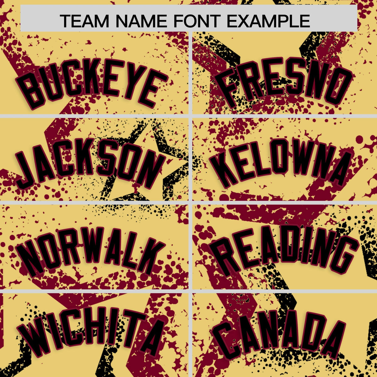 Custom Khaki Black Crimson Star-Shaped Ink Texture Graffiti Pattern Baseball Jersey | Sublimation Printed &amp; Stitched,Add Name and Numbern,Perfect for Parties,Perfect for Training | KXKSHOP