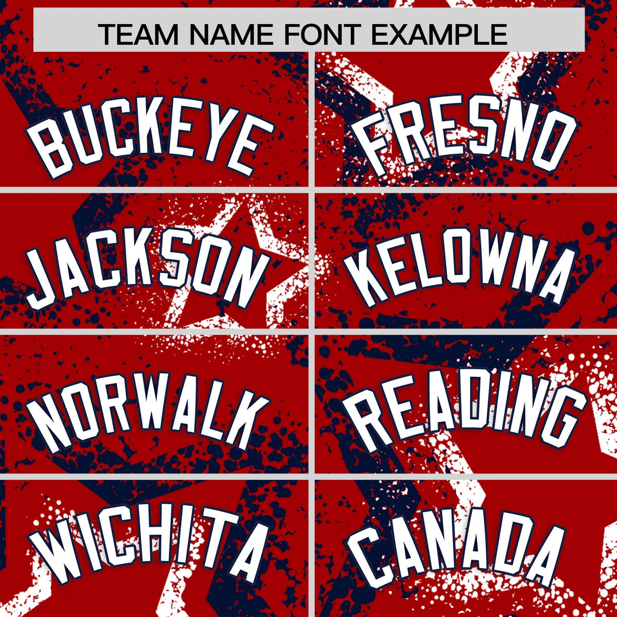 Custom Red White Navy Star-Shaped Ink Texture Graffiti Pattern Baseball Jersey | Sublimation Printed &amp; Stitched,Add Name and Numbern,Perfect for Parties,Perfect for Training | KXKSHOP