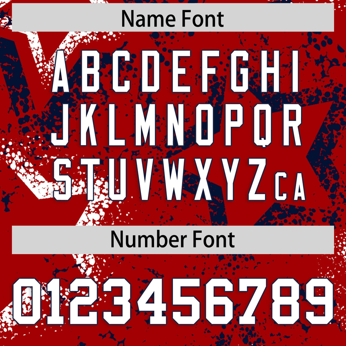 Custom Red White Navy Star-Shaped Ink Texture Graffiti Pattern Baseball Jersey | Sublimation Printed &amp; Stitched,Add Name and Numbern,Perfect for Parties,Perfect for Training | KXKSHOP