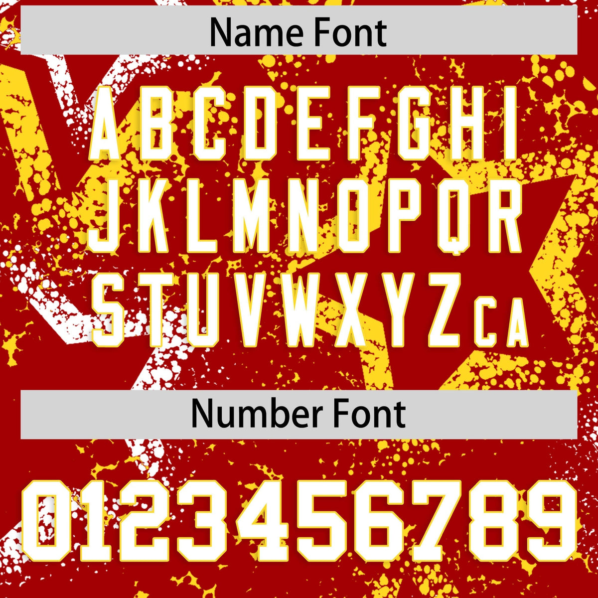 Custom Red White Gold Star-Shaped Ink Texture Graffiti Pattern Baseball Jersey | Sublimation Printed &amp; Stitched,Add Name and Numbern,Perfect for Parties,Perfect for Training | KXKSHOP