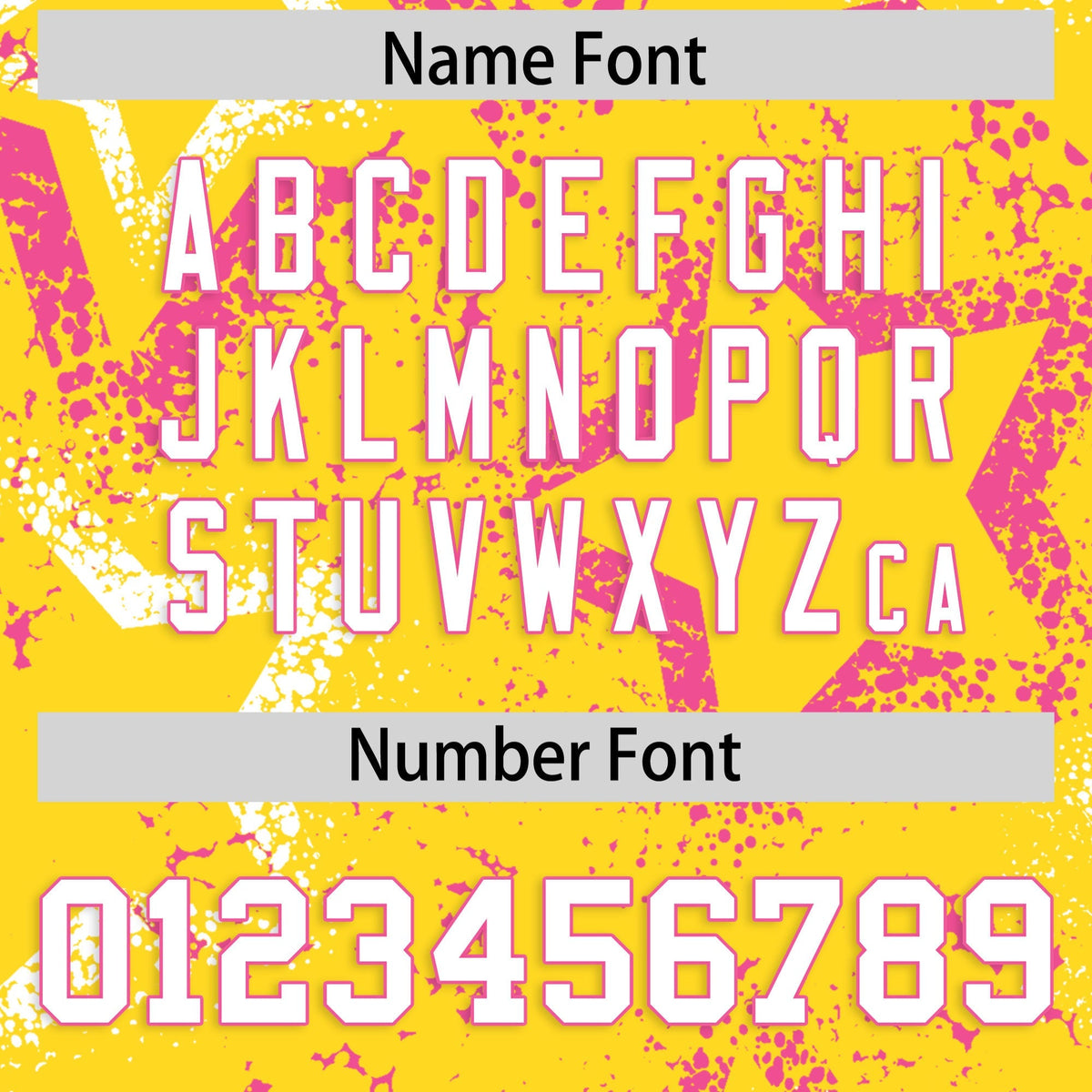 Custom Gold White Pink Star-Shaped Ink Texture Graffiti Pattern Baseball Jersey | Sublimation Printed &amp; Stitched,Add Name and Numbern,Perfect for Parties,Perfect for Training | KXKSHOP