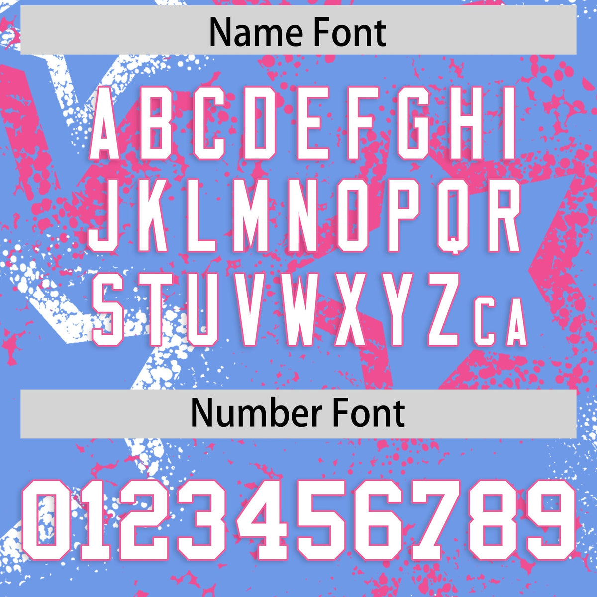 Custom Light Blue White Pink Star-Shaped Ink Texture Graffiti Pattern Baseball Jersey | Sublimation Printed &amp; Stitched,Add Name and Numbern,Perfect for Parties,Perfect for Training | KXKSHOP