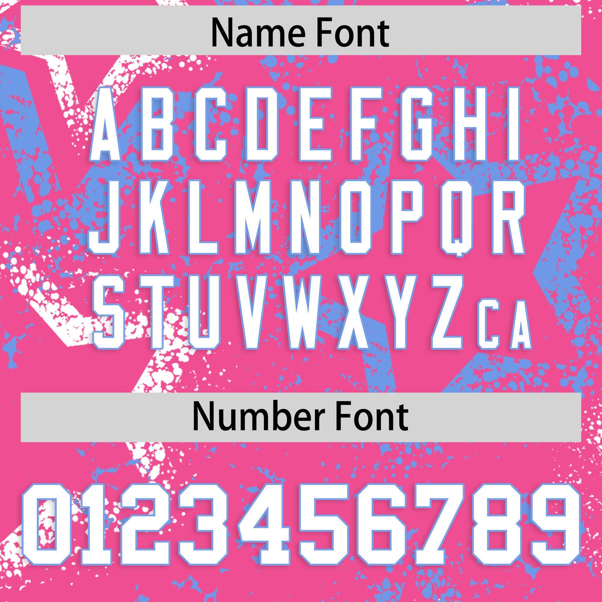 Custom Pink White Light Blue Star-Shaped Ink Texture Graffiti Pattern Baseball Jersey | Sublimation Printed &amp; Stitched,Add Name and Numbern,Perfect for Parties,Perfect for Training | KXKSHOP