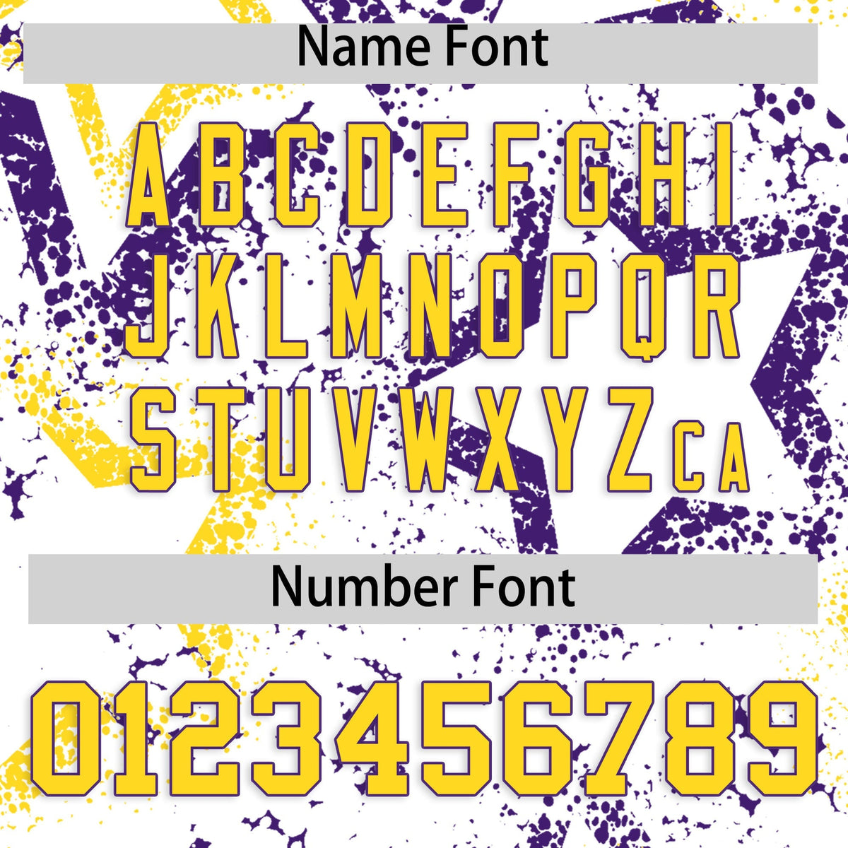 Custom White Gold Purple Star-Shaped Ink Texture Graffiti Pattern Baseball Jersey | Sublimation Printed &amp; Stitched,Add Name and Numbern,Perfect for Parties,Perfect for Training | KXKSHOP