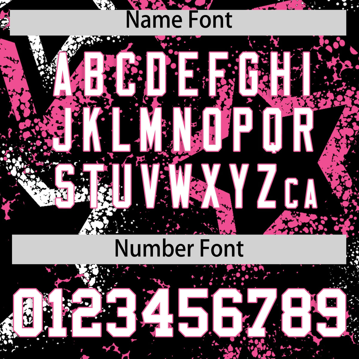 Custom Black White Pink Star-Shaped Ink Texture Graffiti Pattern Baseball Jersey | Sublimation Printed &amp; Stitched,Add Name and Numbern,Perfect for Parties,Perfect for Training | KXKSHOP