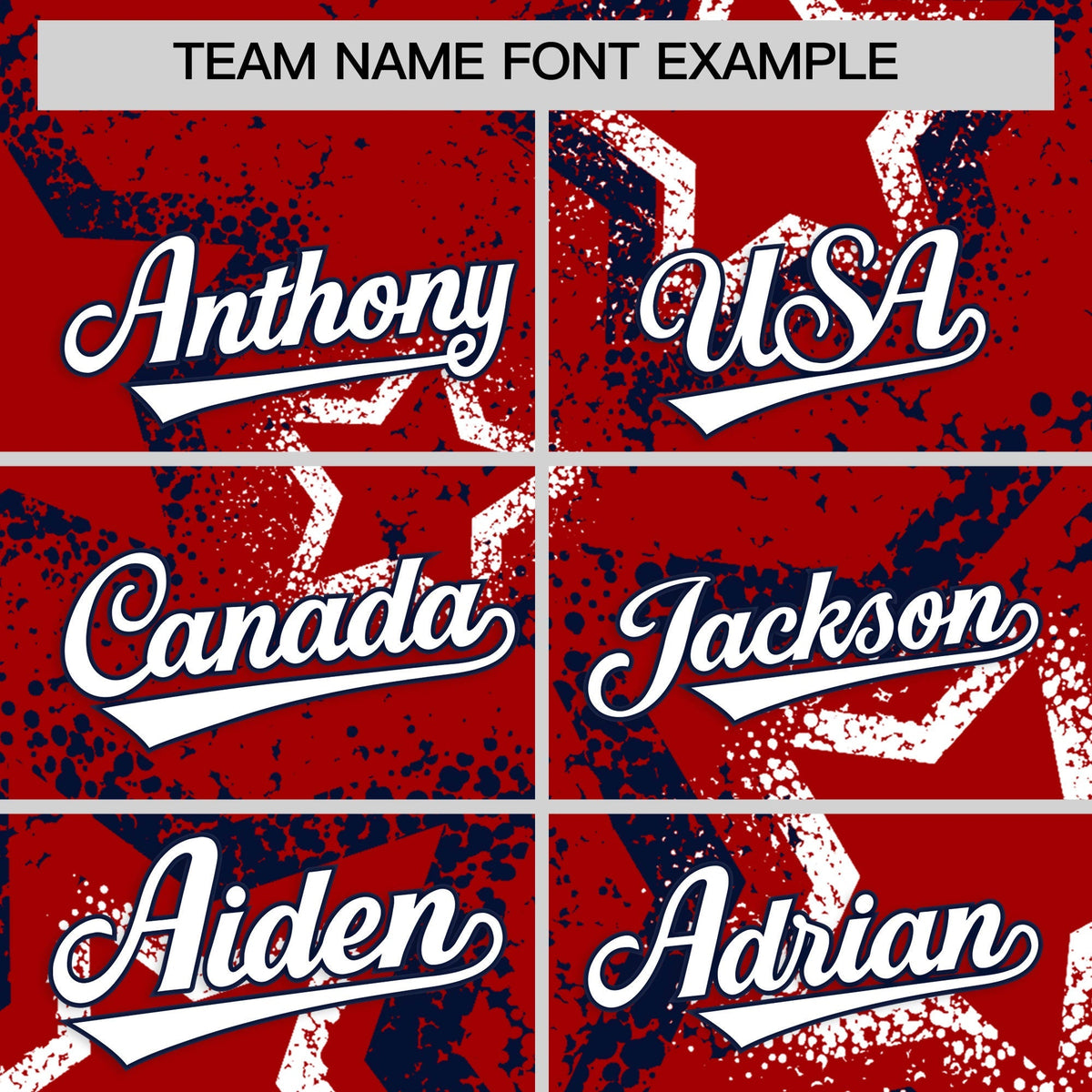 Custom Red White Navy Star-Shaped Ink Texture Graffiti Pattern Baseball Jersey | Sublimation Printed &amp; Stitched,Add Name and Numbern,Perfect for Parties,Perfect for Training | KXKSHOP