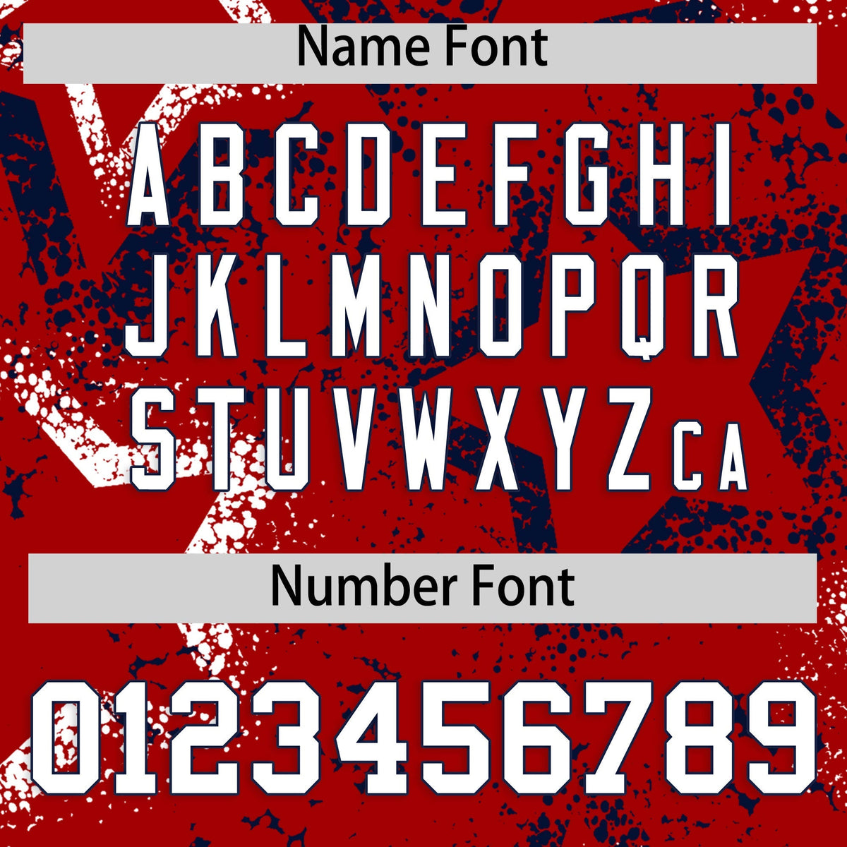 Custom Red White Navy Star-Shaped Ink Texture Graffiti Pattern Baseball Jersey | Sublimation Printed &amp; Stitched,Add Name and Numbern,Perfect for Parties,Perfect for Training | KXKSHOP