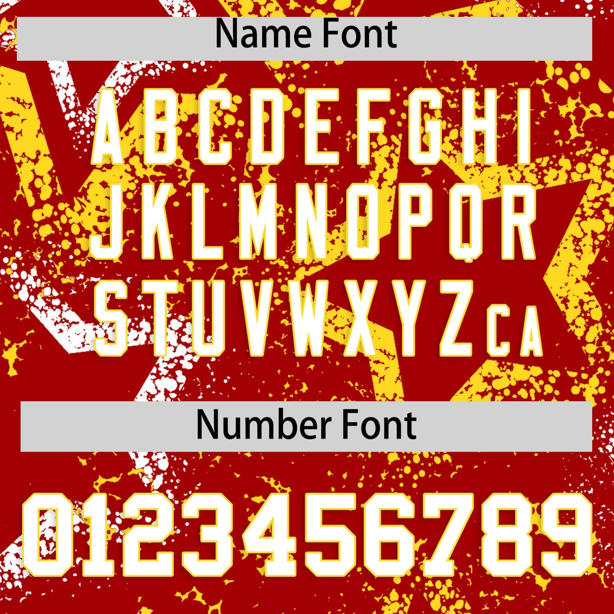 Custom Red White Gold Star-Shaped Ink Texture Graffiti Pattern Baseball Jersey | Sublimation Printed &amp; Stitched,Add Name and Numbern,Perfect for Parties,Perfect for Training | KXKSHOP