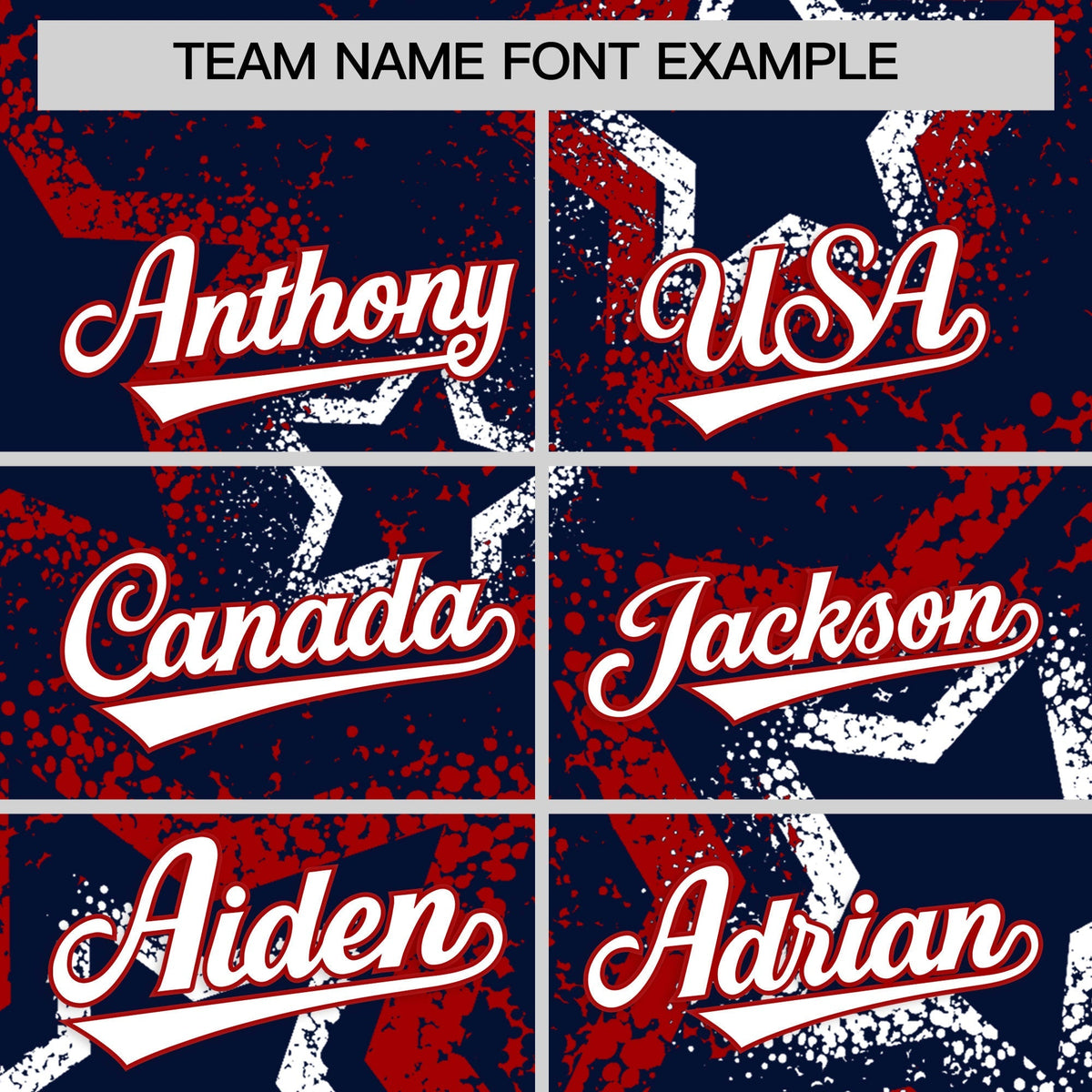 Custom Navy White Red Star-Shaped Ink Texture Graffiti Pattern Baseball Jersey | Sublimation Printed &amp; Stitched,Add Name and Numbern,Perfect for Parties,Perfect for Training | KXKSHOP