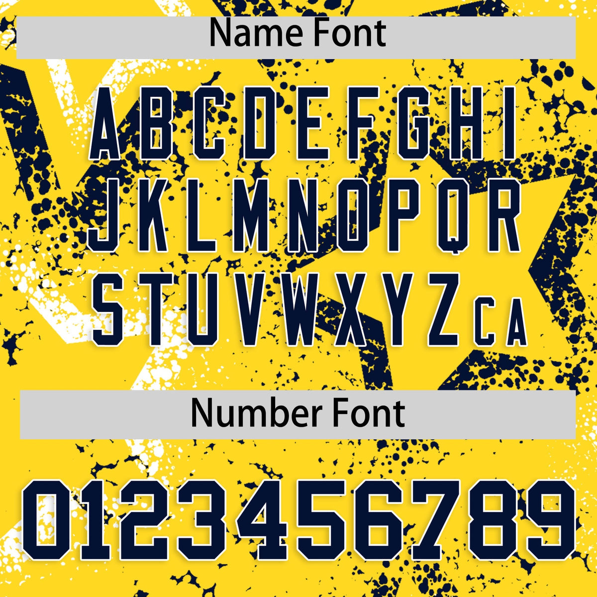 Custom Gold White Navy Star-Shaped Ink Texture Graffiti Pattern Baseball Jersey | Sublimation Printed &amp; Stitched,Add Name and Numbern,Perfect for Parties,Perfect for Training | KXKSHOP