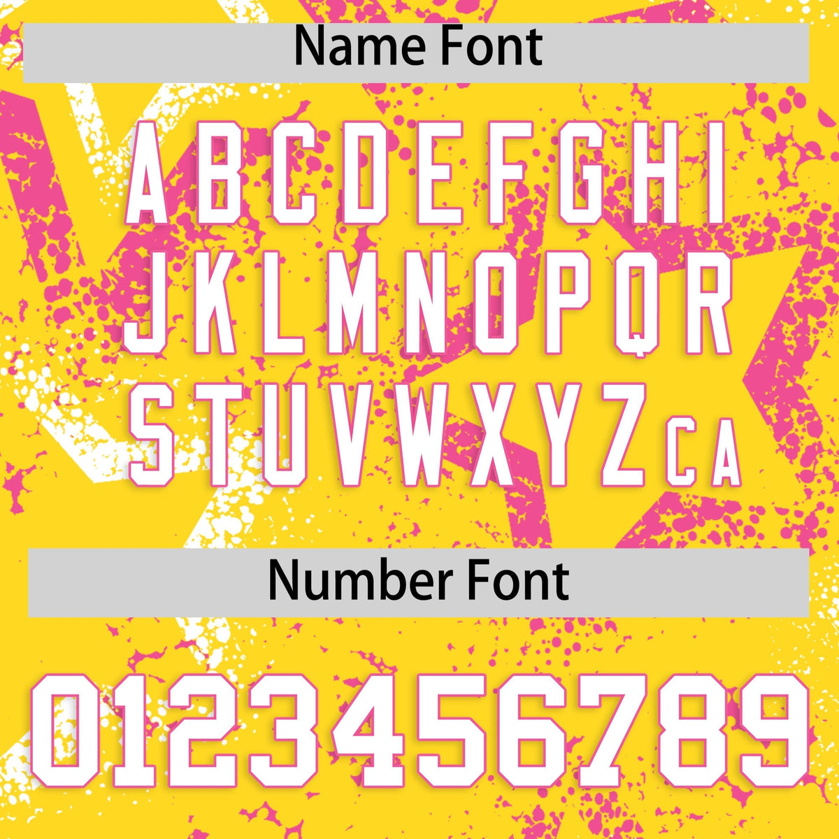 Custom Gold White Pink Star-Shaped Ink Texture Graffiti Pattern Baseball Jersey | Sublimation Printed &amp; Stitched,Add Name and Numbern,Perfect for Parties,Perfect for Training | KXKSHOP