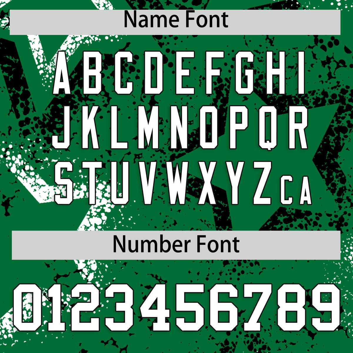 Custom Kelly Green White Star-Shaped Ink Texture Graffiti Pattern Baseball Jersey | Sublimation Printed &amp; Stitched,Add Name and Numbern,Perfect for Parties,Perfect for Training | KXKSHOP