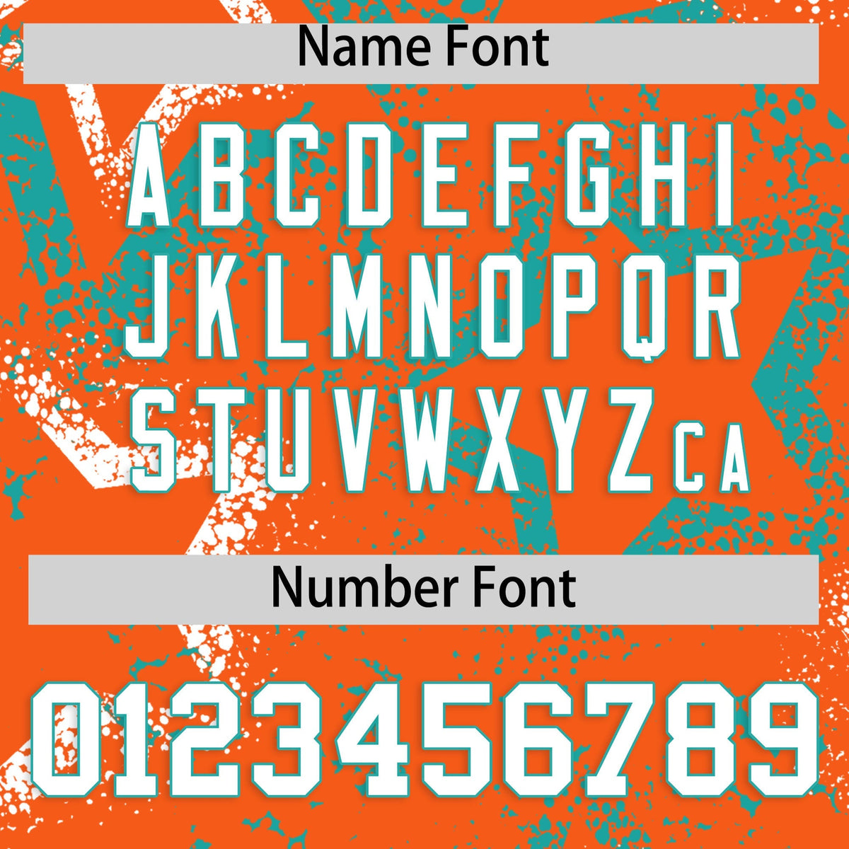 Custom Orange White Aqua Star-Shaped Ink Texture Graffiti Pattern Baseball Jersey | Sublimation Printed &amp; Stitched,Add Name and Numbern,Perfect for Parties,Perfect for Training | KXKSHOP