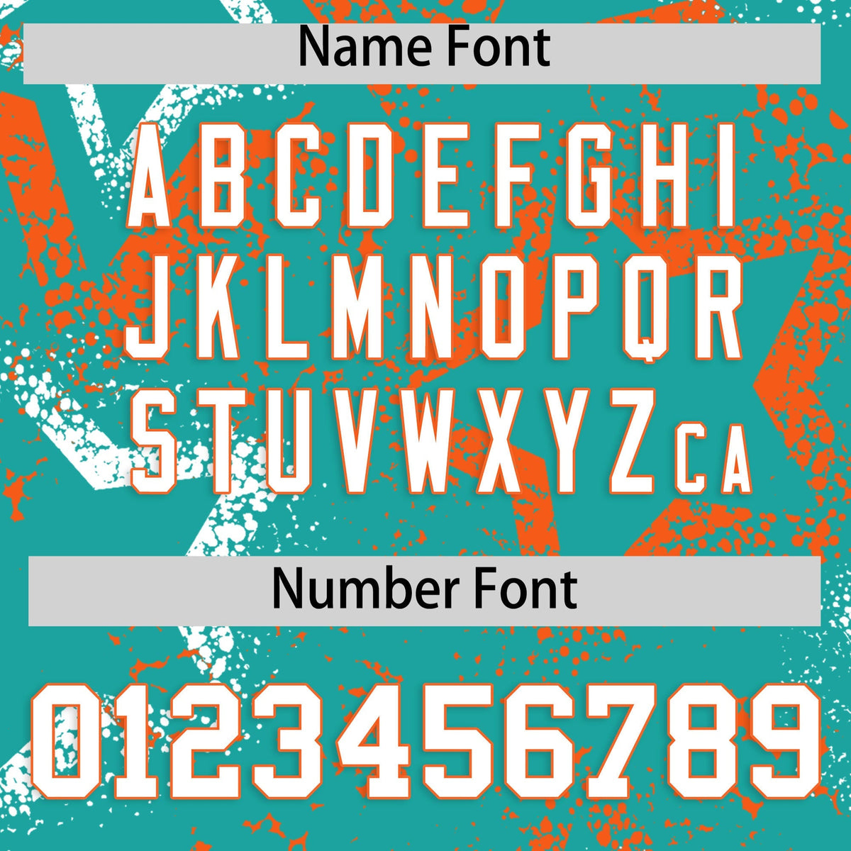 Custom Aqua White Orange Star-Shaped Ink Texture Graffiti Pattern Baseball Jersey | Sublimation Printed &amp; Stitched,Add Name and Numbern,Perfect for Parties,Perfect for Training | KXKSHOP