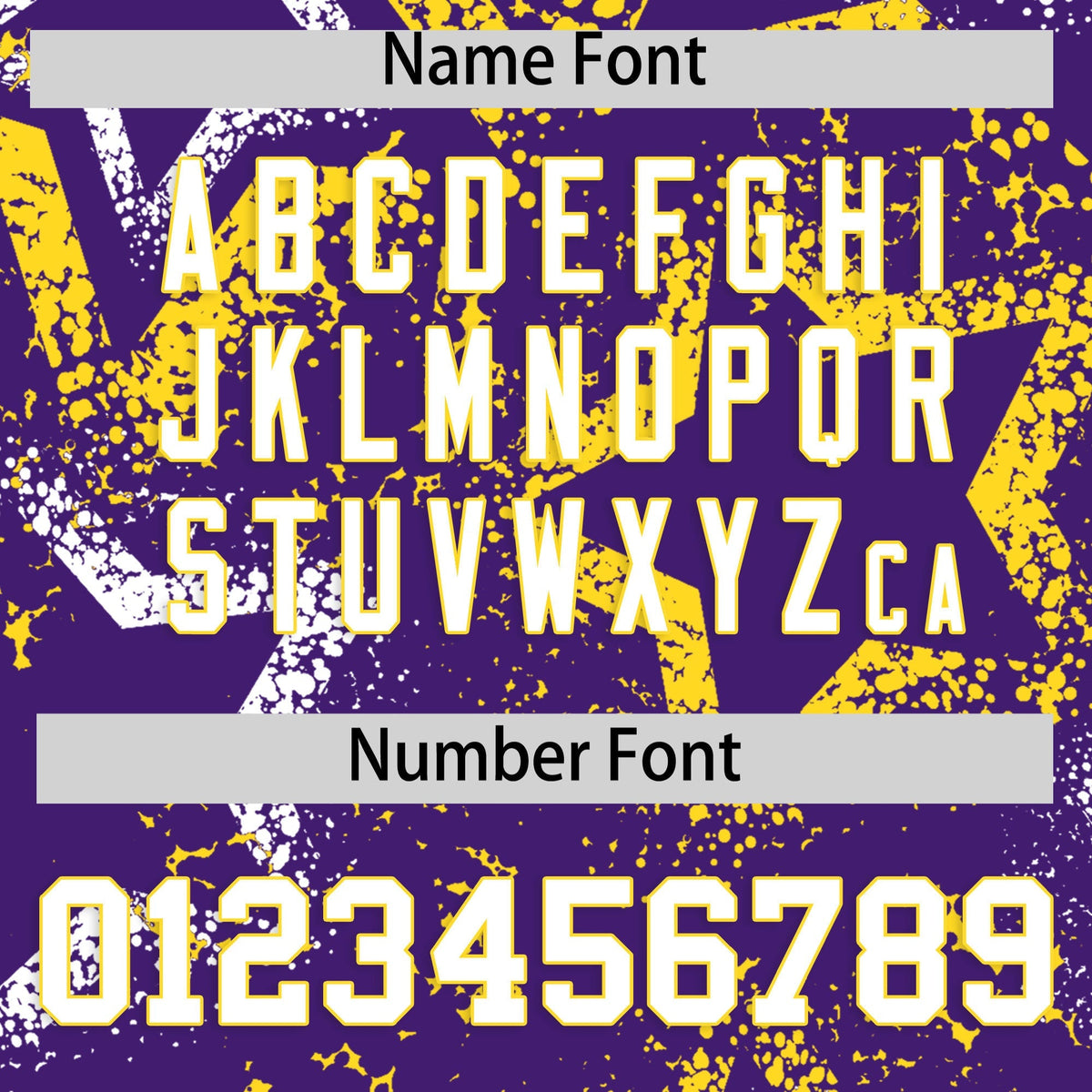 Custom Purple White Gold Star-Shaped Ink Texture Graffiti Pattern Baseball Jersey | Sublimation Printed &amp; Stitched,Add Name and Numbern,Perfect for Parties,Perfect for Training | KXKSHOP