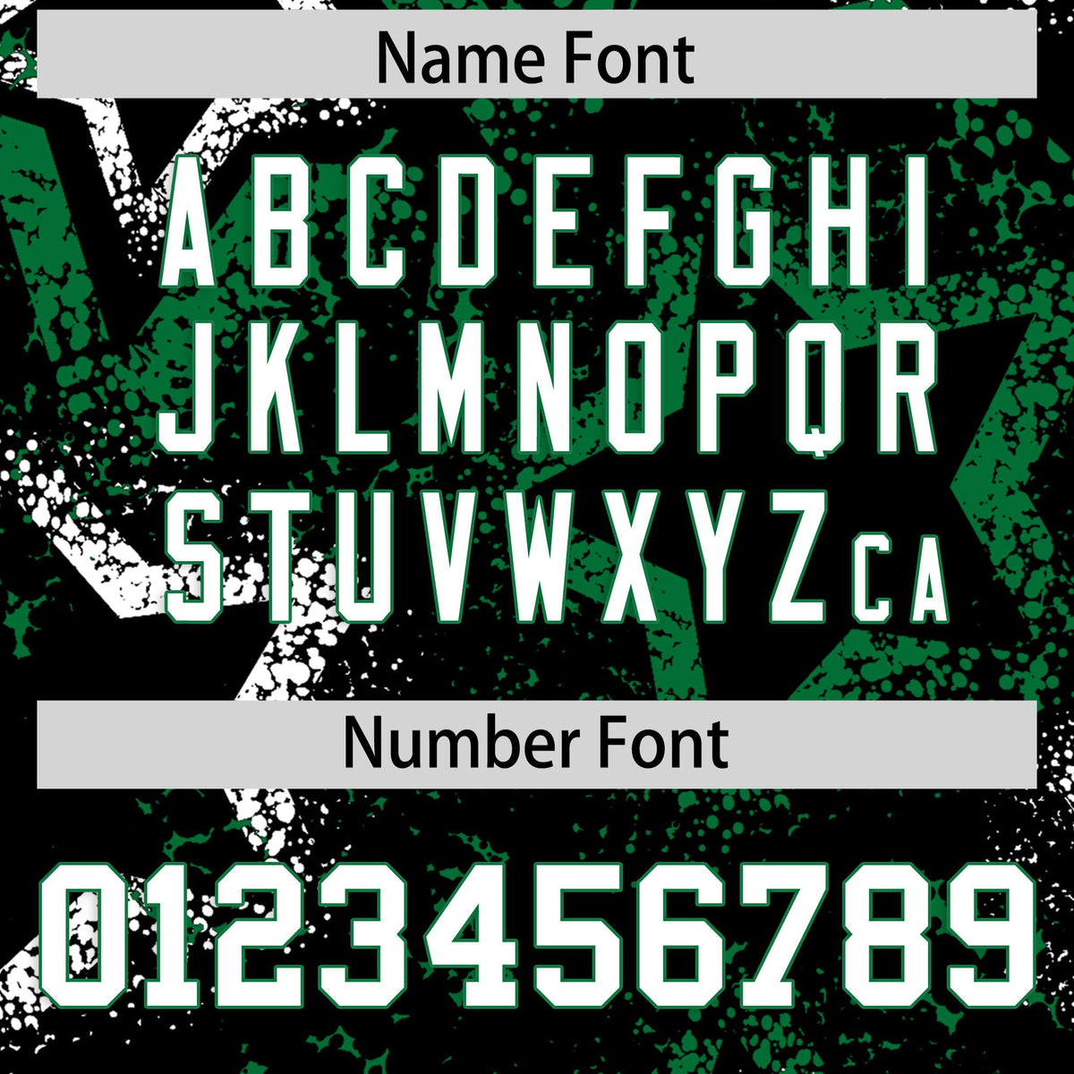 Custom Black White Kelly Green Star-Shaped Ink Texture Graffiti Pattern Baseball Jersey | Sublimation Printed &amp; Stitched,Add Name and Numbern,Perfect for Parties,Perfect for Training | KXKSHOP