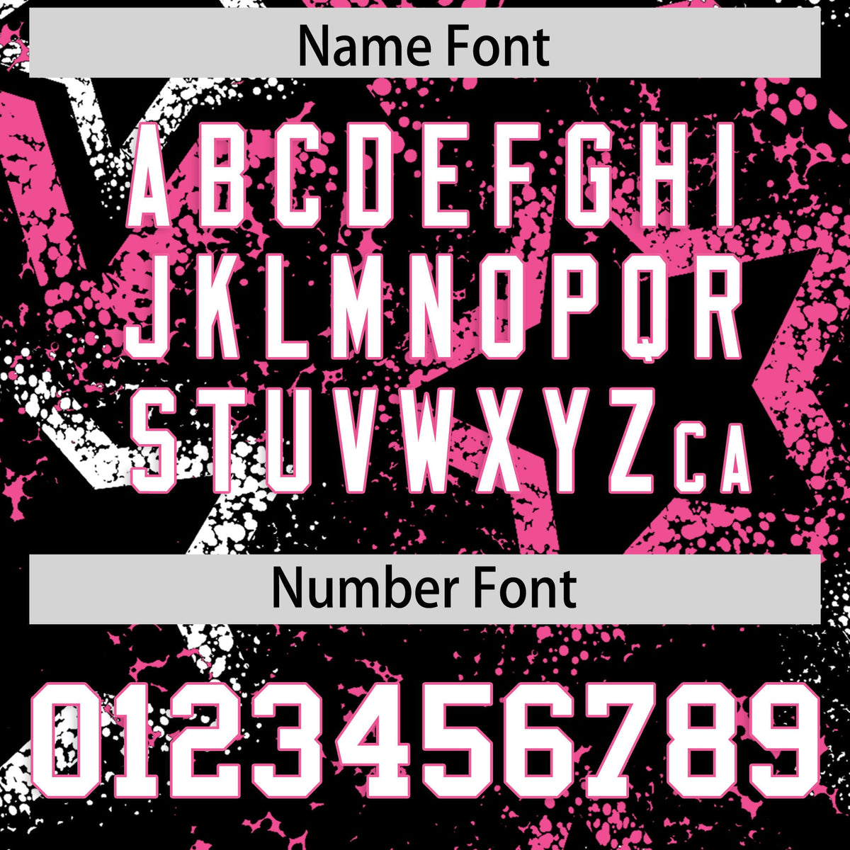 Custom Black White Pink Star-Shaped Ink Texture Graffiti Pattern Baseball Jersey | Sublimation Printed &amp; Stitched,Add Name and Numbern,Perfect for Parties,Perfect for Training | KXKSHOP