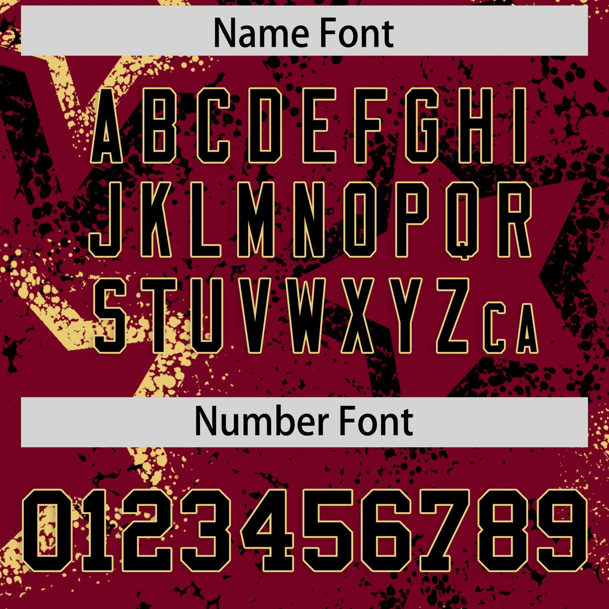 Custom Crimson Khaki Black Star-Shaped Ink Texture Graffiti Pattern Baseball Jersey | Sublimation Printed &amp; Stitched,Add Name and Numbern,Perfect for Parties,Perfect for Training | KXKSHOP