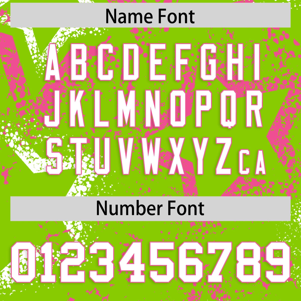 Custom Neon Green Pink White Star-Shaped Ink Texture Graffiti Pattern Baseball Jersey | Sublimation Printed &amp; Stitched,Add Name and Numbern,Perfect for Parties,Perfect for Training | KXKSHOP