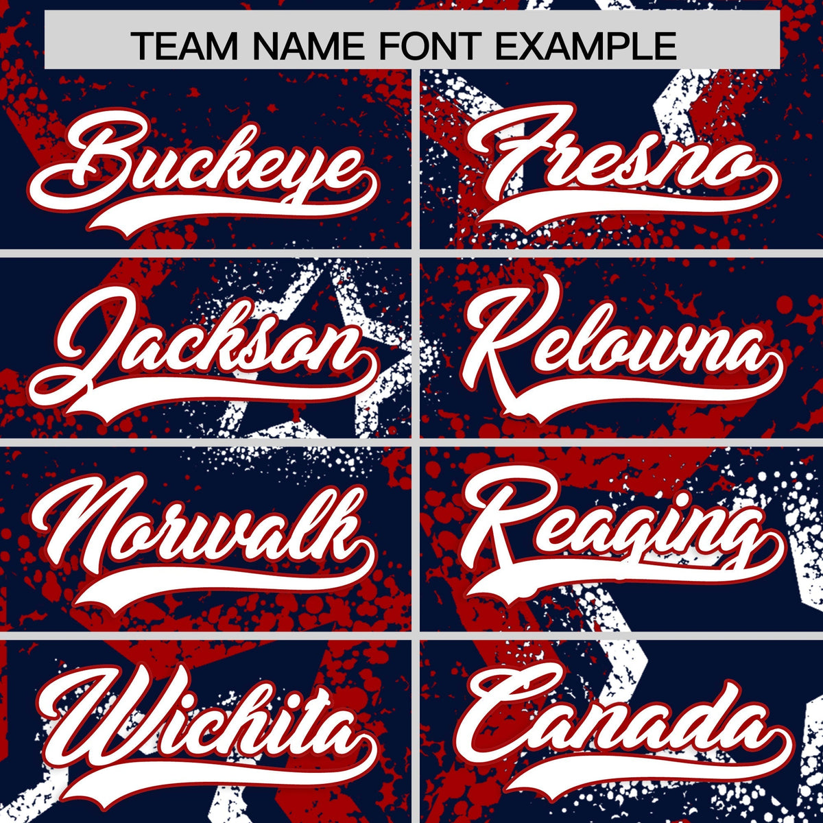 Custom Navy White Red Star-Shaped Ink Texture Graffiti Pattern Baseball Jersey | Sublimation Printed &amp; Stitched,Add Name and Numbern,Perfect for Parties,Perfect for Training | KXKSHOP