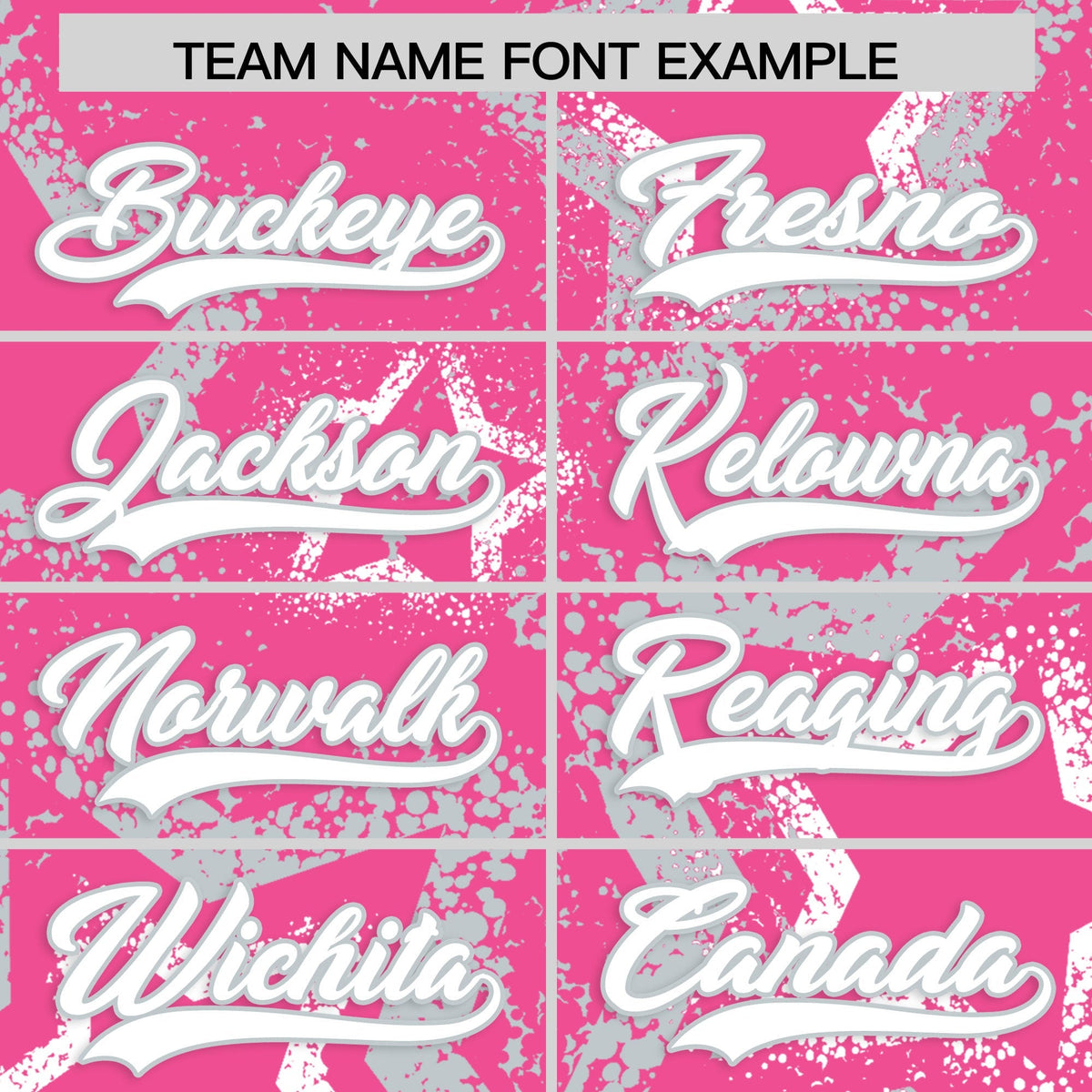 Custom Pink White Silver Star-Shaped Ink Texture Graffiti Pattern Baseball Jersey | Sublimation Printed &amp; Stitched,Add Name and Numbern,Perfect for Parties,Perfect for Training | KXKSHOP