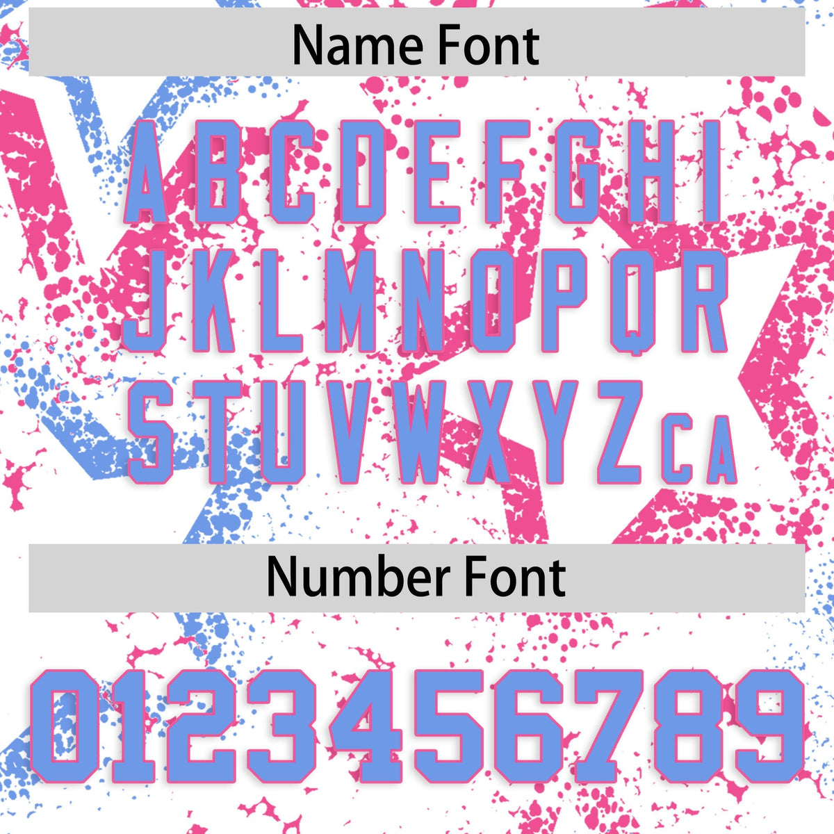 Custom White Pink Light Blue Star-Shaped Ink Texture Graffiti Pattern Baseball Jersey | Sublimation Printed &amp; Stitched,Add Name and Numbern,Perfect for Parties,Perfect for Training | KXKSHOP