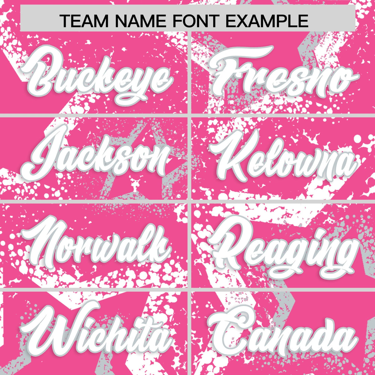 Custom Pink Silver White Star-Shaped Ink Texture Graffiti Pattern Baseball Jersey | Sublimation Printed &amp; Stitched,Add Name and Numbern,Perfect for Parties,Perfect for Training | KXKSHOP