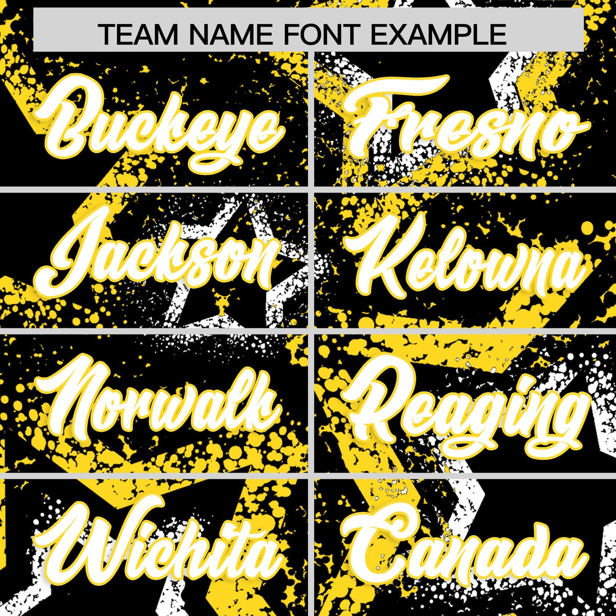 Custom Black White Gold Star-Shaped Ink Texture Graffiti Pattern Baseball Jersey | Sublimation Printed &amp; Stitched,Add Name and Numbern,Perfect for Parties,Perfect for Training | KXKSHOP