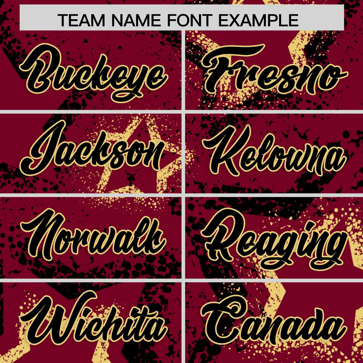 Custom Crimson Khaki Black Star-Shaped Ink Texture Graffiti Pattern Baseball Jersey | Sublimation Printed &amp; Stitched,Add Name and Numbern,Perfect for Parties,Perfect for Training | KXKSHOP