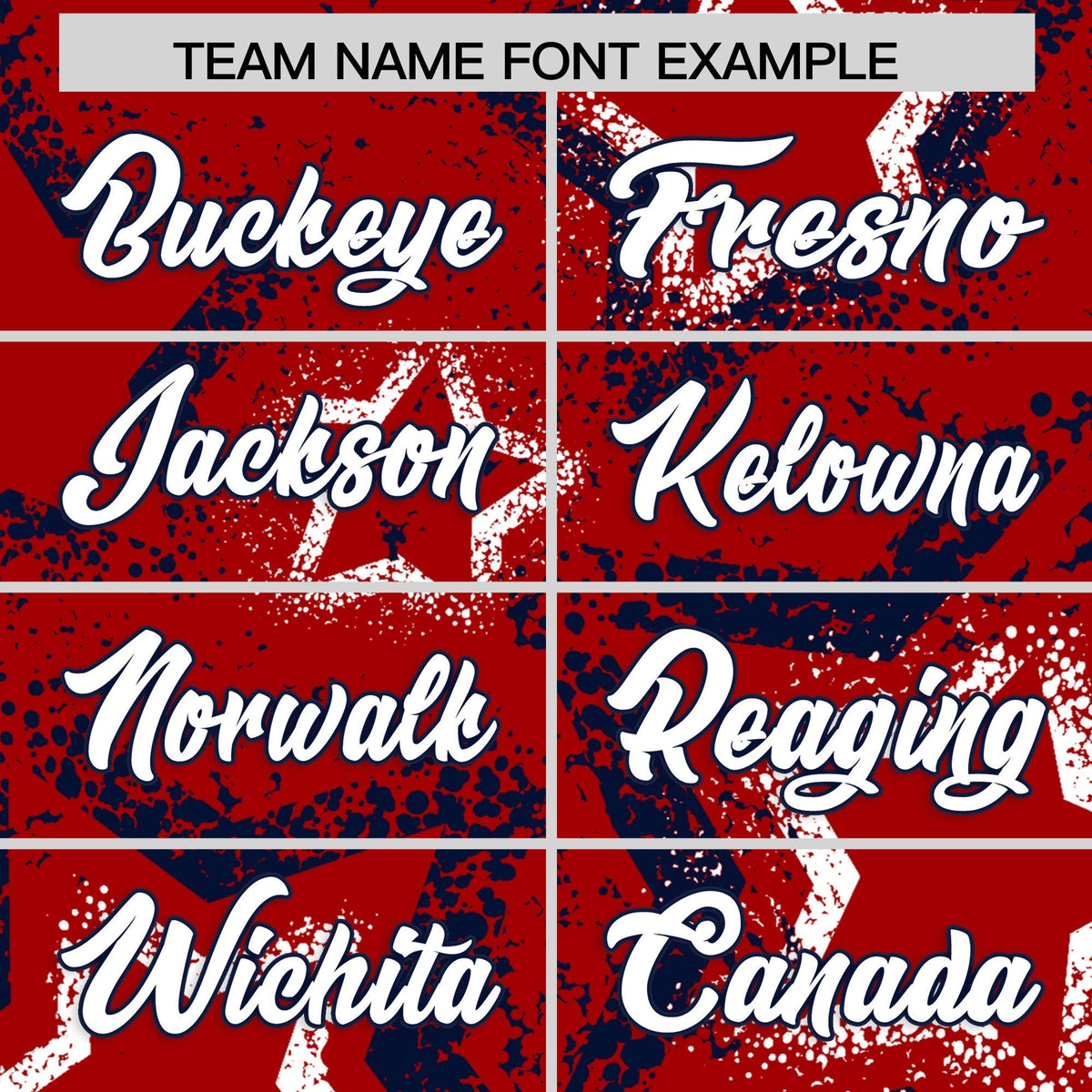Custom Red White Navy Star-Shaped Ink Texture Graffiti Pattern Baseball Jersey | Sublimation Printed &amp; Stitched,Add Name and Numbern,Perfect for Parties,Perfect for Training | KXKSHOP