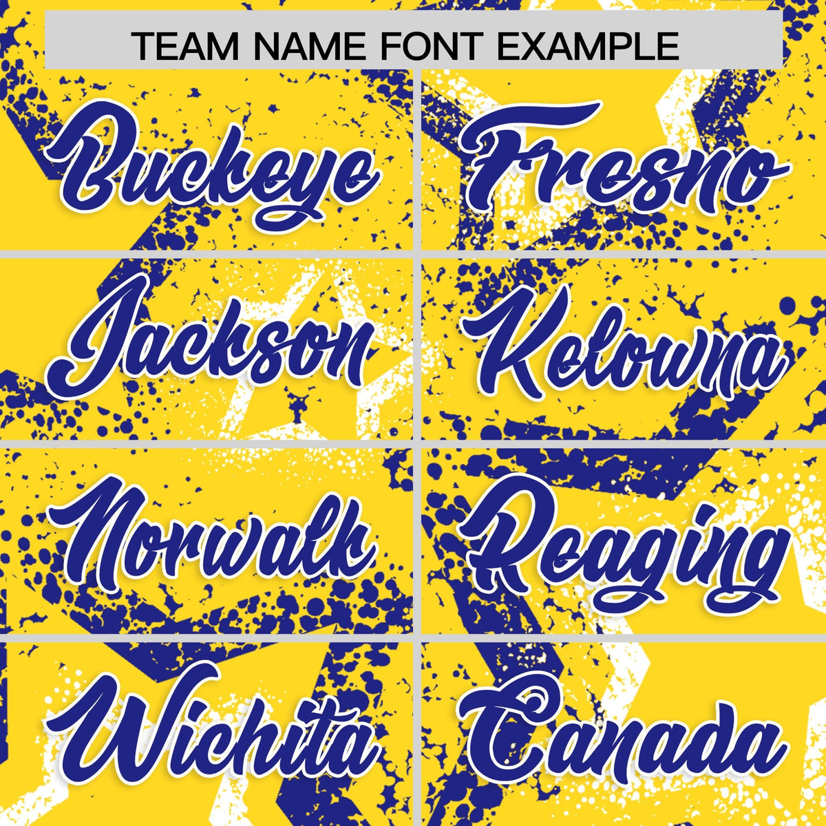 Custom Gold White Royal Blue Star-Shaped Ink Texture Graffiti Pattern Baseball Jersey | Sublimation Printed &amp; Stitched,Add Name and Numbern,Perfect for Parties,Perfect for Training | KXKSHOP