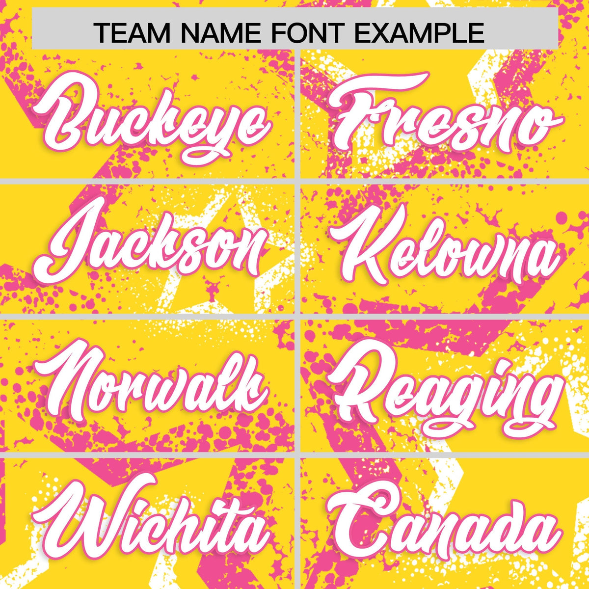 Custom Gold White Pink Star-Shaped Ink Texture Graffiti Pattern Baseball Jersey | Sublimation Printed &amp; Stitched,Add Name and Numbern,Perfect for Parties,Perfect for Training | KXKSHOP