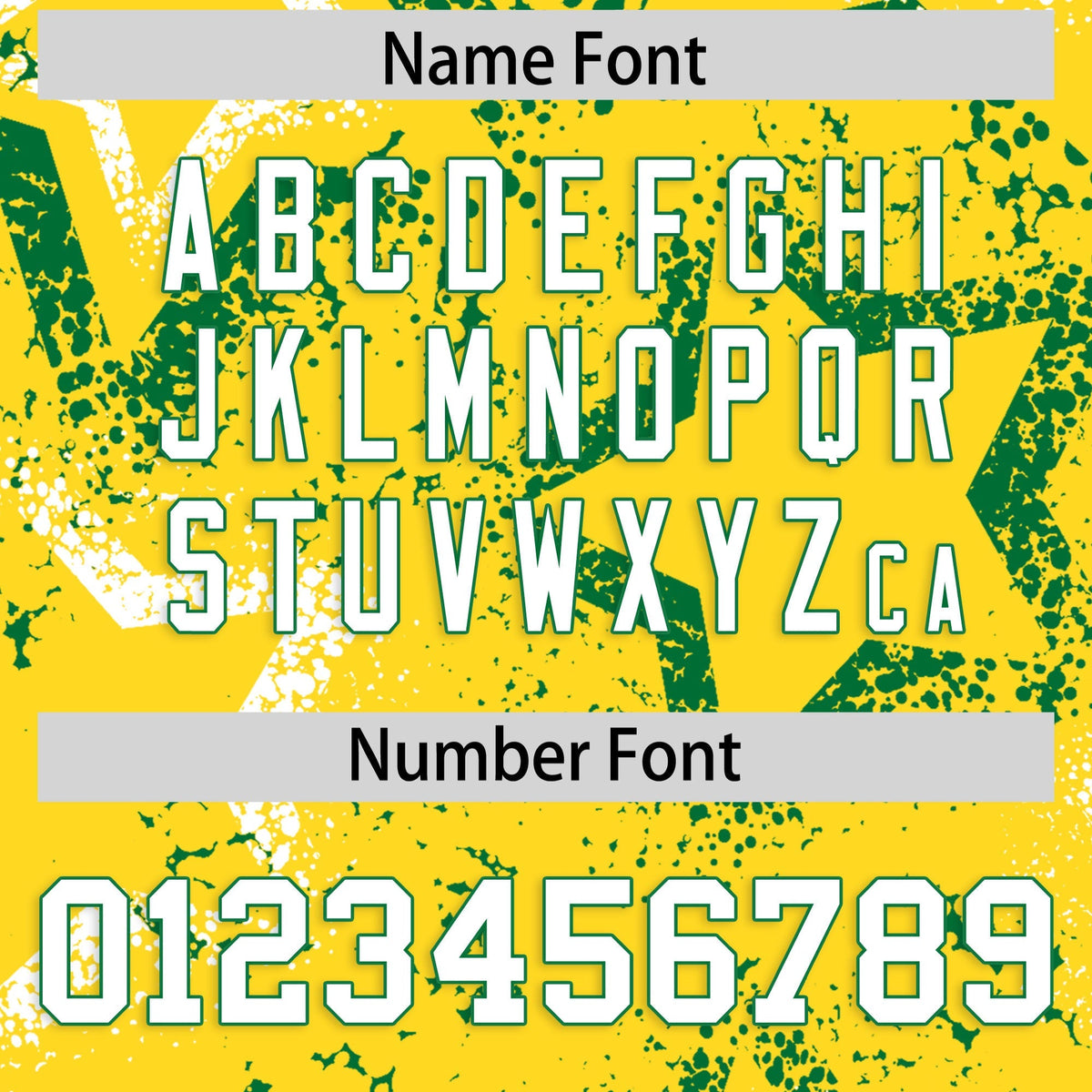 Custom Gold White Kelly Green Star-Shaped Ink Texture Graffiti Pattern Baseball Jersey | Sublimation Printed &amp; Stitched,Add Name and Numbern,Perfect for Parties,Perfect for Training | KXKSHOP