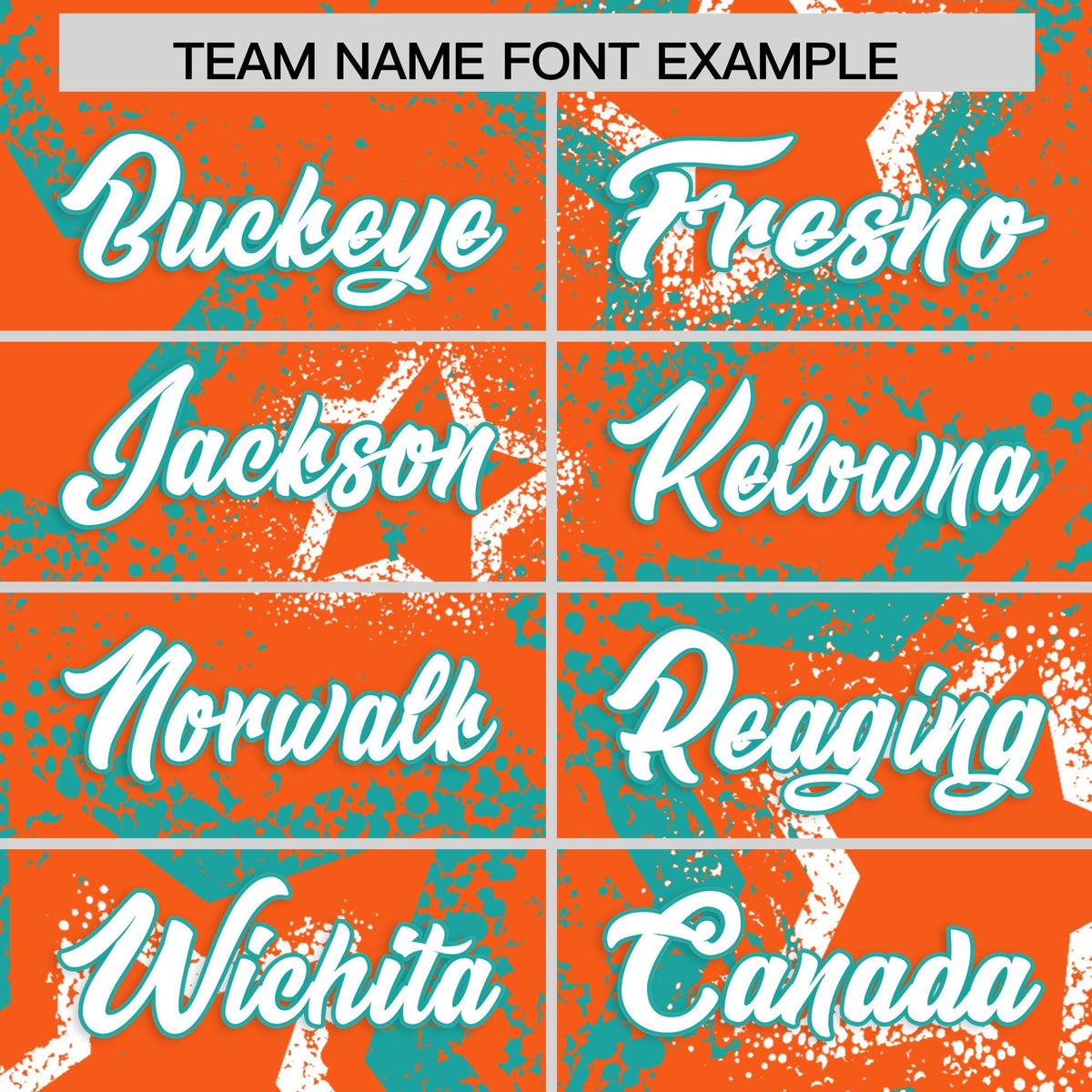 Custom Orange White Aqua Star-Shaped Ink Texture Graffiti Pattern Baseball Jersey | Sublimation Printed &amp; Stitched,Add Name and Numbern,Perfect for Parties,Perfect for Training | KXKSHOP