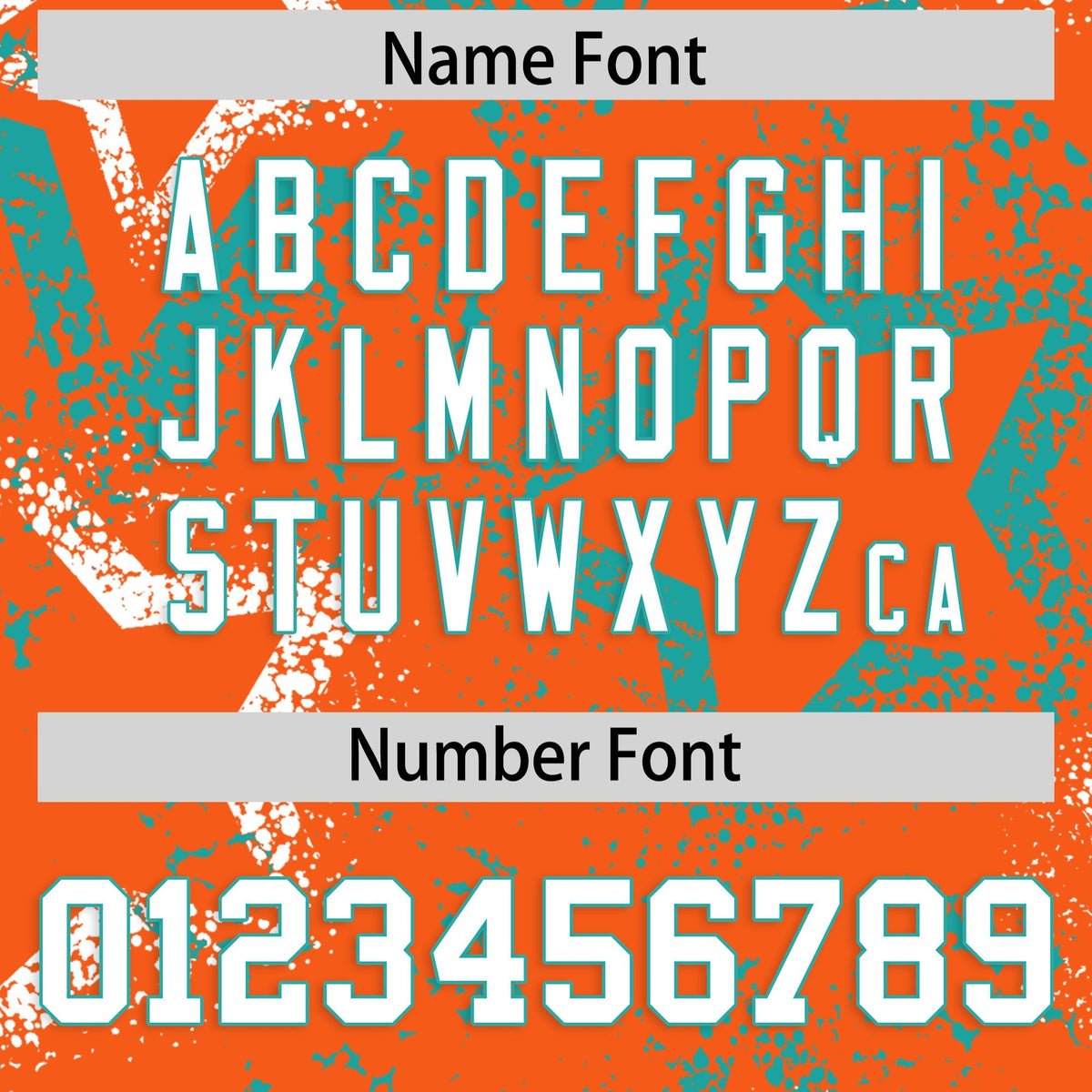 Custom Orange White Aqua Star-Shaped Ink Texture Graffiti Pattern Baseball Jersey | Sublimation Printed &amp; Stitched,Add Name and Numbern,Perfect for Parties,Perfect for Training | KXKSHOP