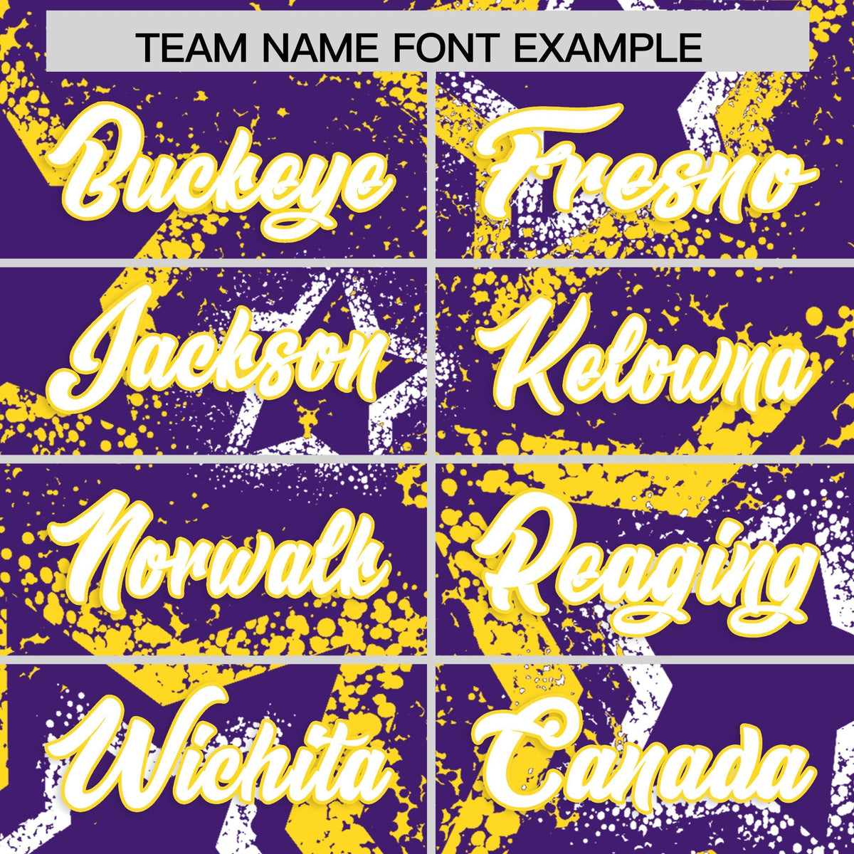 Custom Purple White Gold Star-Shaped Ink Texture Graffiti Pattern Baseball Jersey | Sublimation Printed &amp; Stitched,Add Name and Numbern,Perfect for Parties,Perfect for Training | KXKSHOP