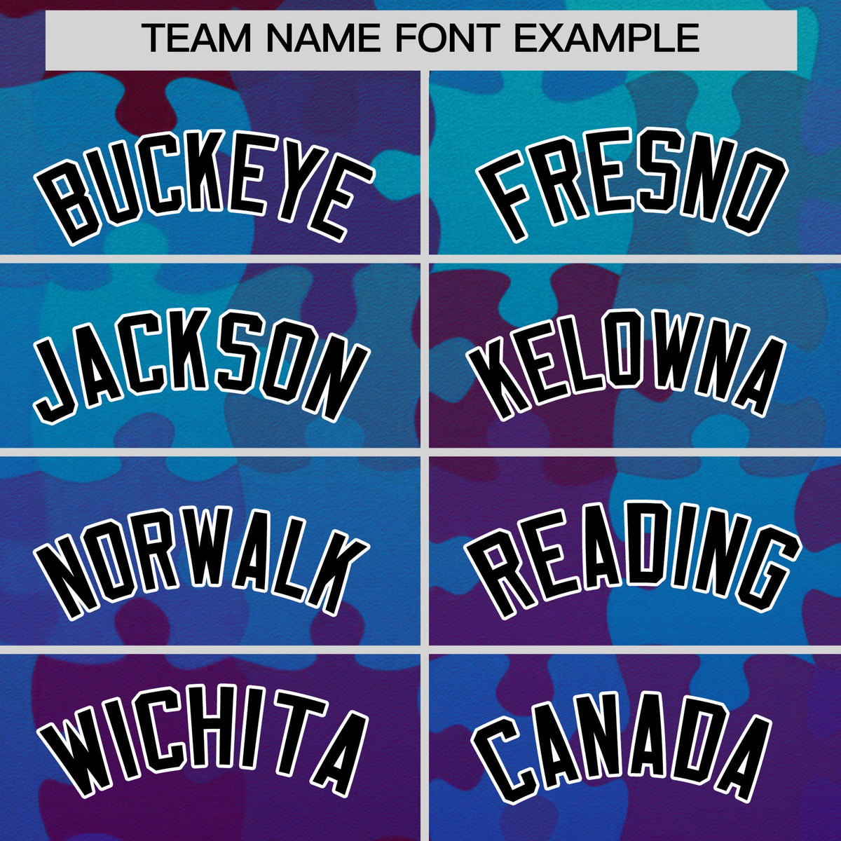 Custom Blue Black White Puzzle Elements Baseball Jersey | Sublimation Printed &amp; Stitched,Add Name and Numbern,Perfect for Teams | KXKSHOP