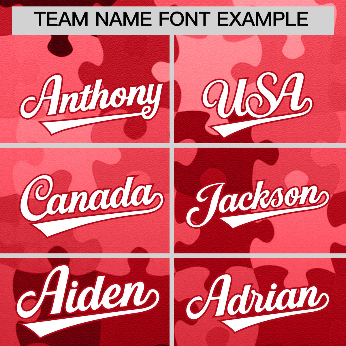 Custom Red White Puzzle Elements Baseball Jersey | Sublimation Printed &amp; Stitched,Add Name and Numbern,Perfect for Teams | KXKSHOP