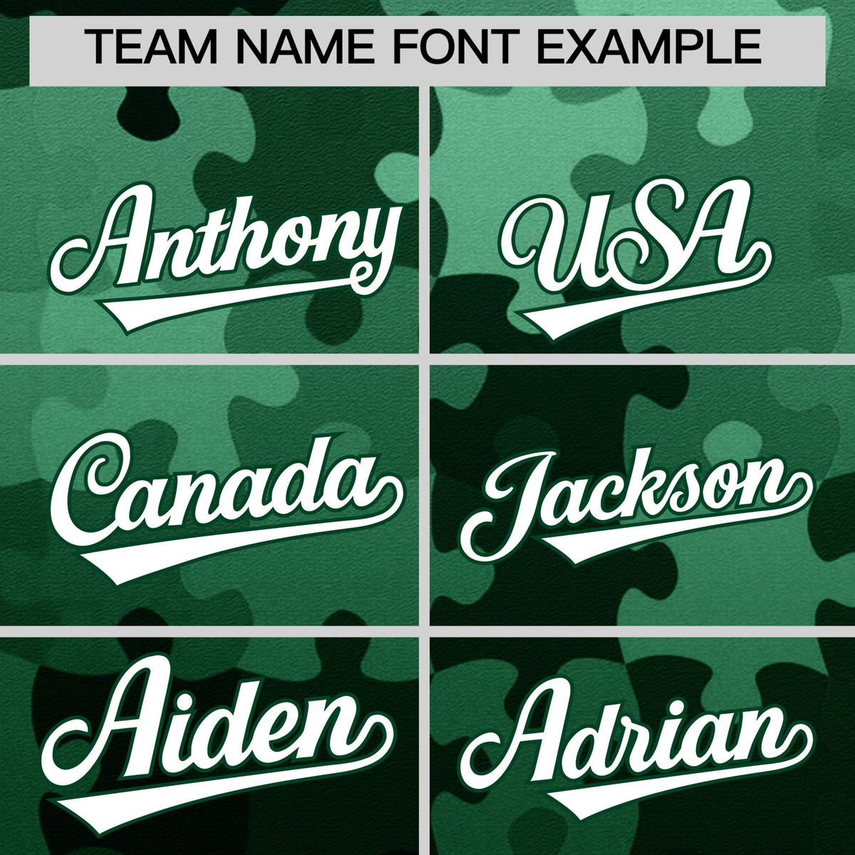 Custom White Green Puzzle Elements Baseball Jersey | Sublimation Printed &amp; Stitched,Add Name and Numbern,Perfect for Teams | KXKSHOP