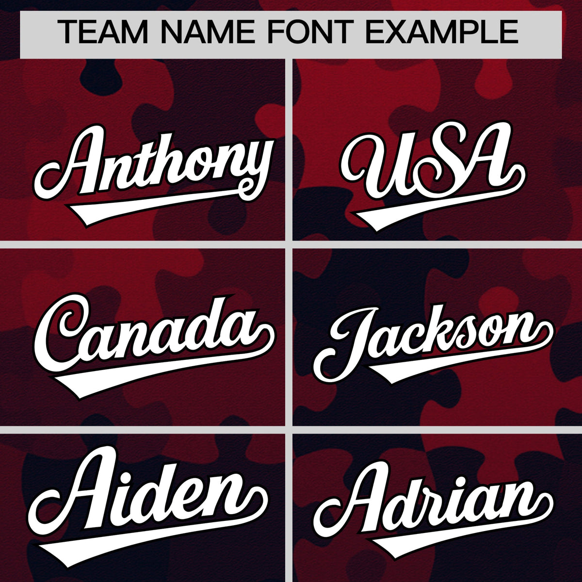 Custom Red White Black Puzzle Elements Baseball Jersey | Sublimation Printed &amp; Stitched,Add Name and Numbern,Perfect for Teams | KXKSHOP