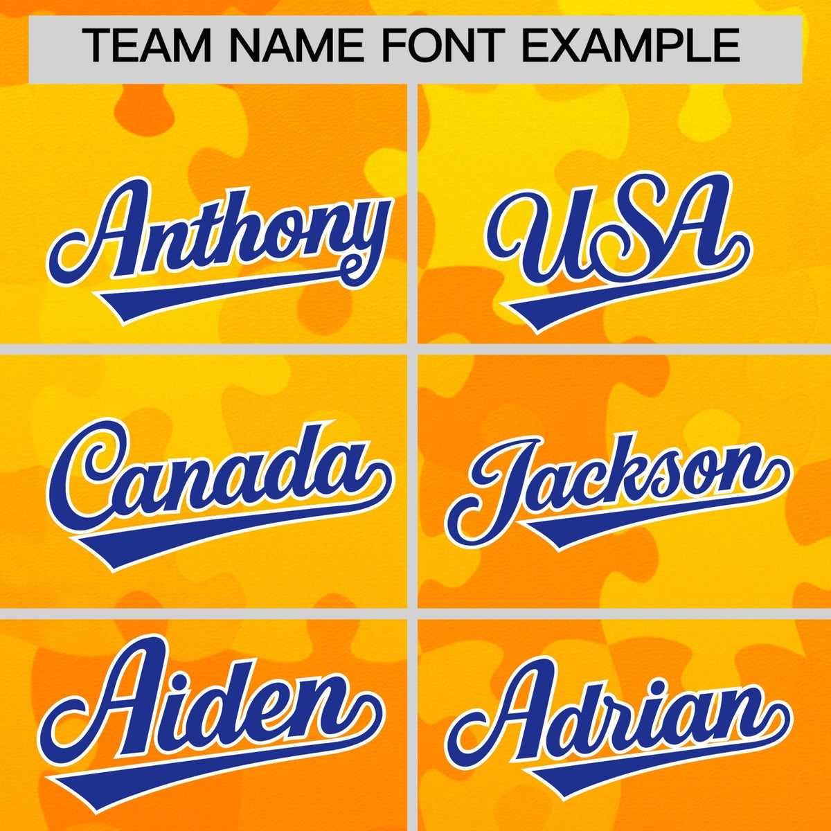 Custom Yellow Royal Blue White Puzzle Elements Baseball Jersey | Sublimation Printed &amp; Stitched,Add Name and Numbern,Perfect for Teams | KXKSHOP