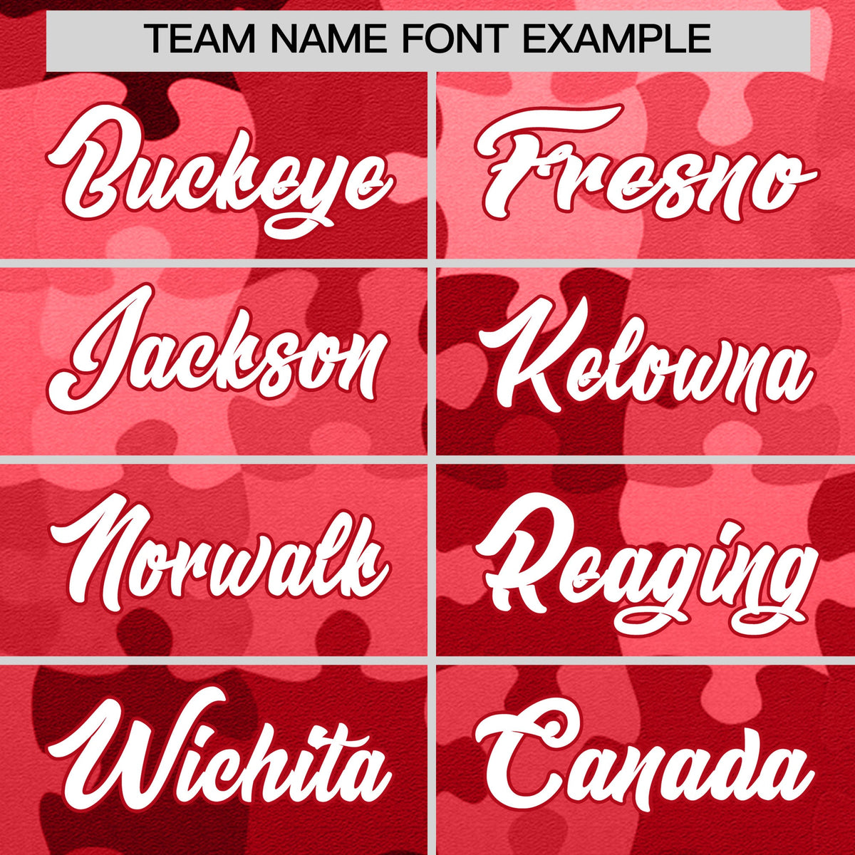 Custom Red White Puzzle Elements Baseball Jersey | Sublimation Printed &amp; Stitched,Add Name and Numbern,Perfect for Teams | KXKSHOP