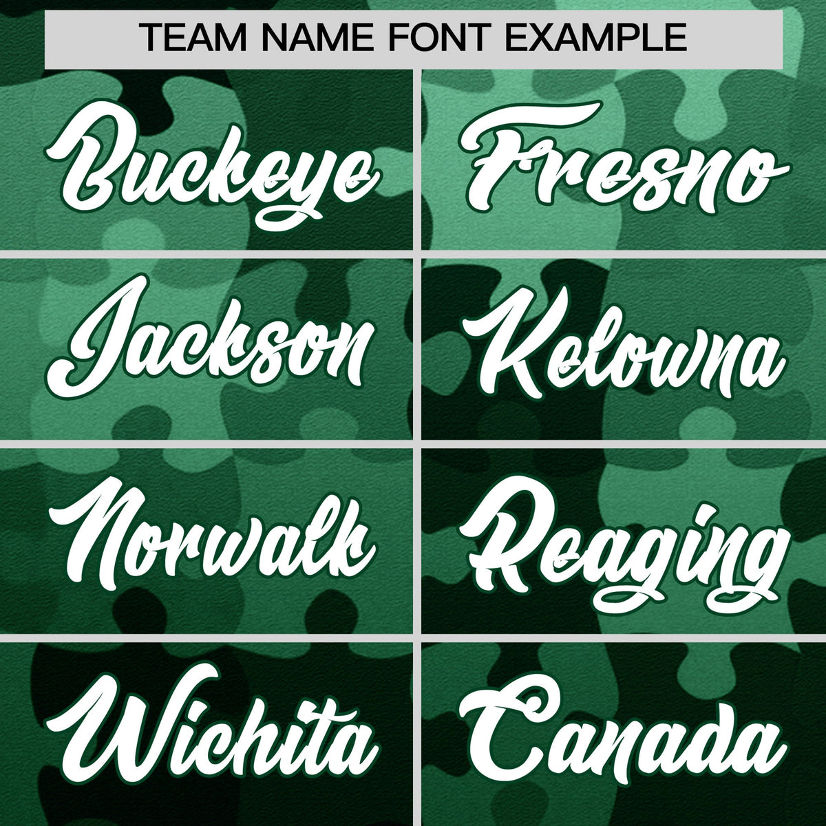 Custom White Green Puzzle Elements Baseball Jersey | Sublimation Printed &amp; Stitched,Add Name and Numbern,Perfect for Teams | KXKSHOP