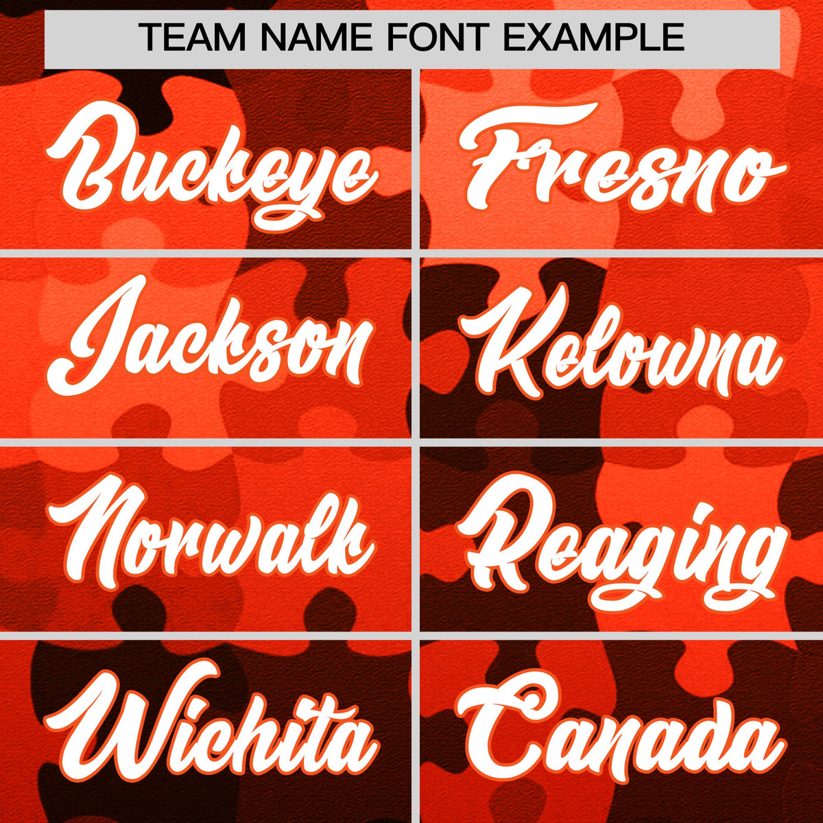 Custom White Orange Puzzle Elements Baseball Jersey | Sublimation Printed &amp; Stitched,Add Name and Numbern,Perfect for Teams | KXKSHOP