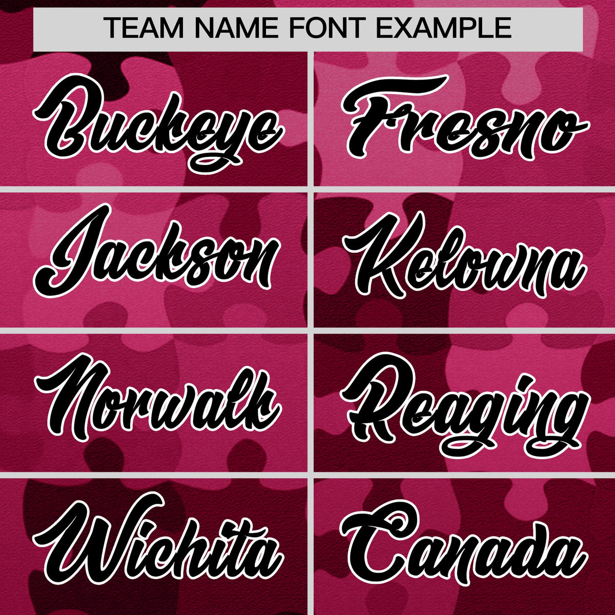 Custom Rose Red Black White Puzzle Elements Baseball Jersey | Sublimation Printed &amp; Stitched,Add Name and Numbern,Perfect for Teams | KXKSHOP