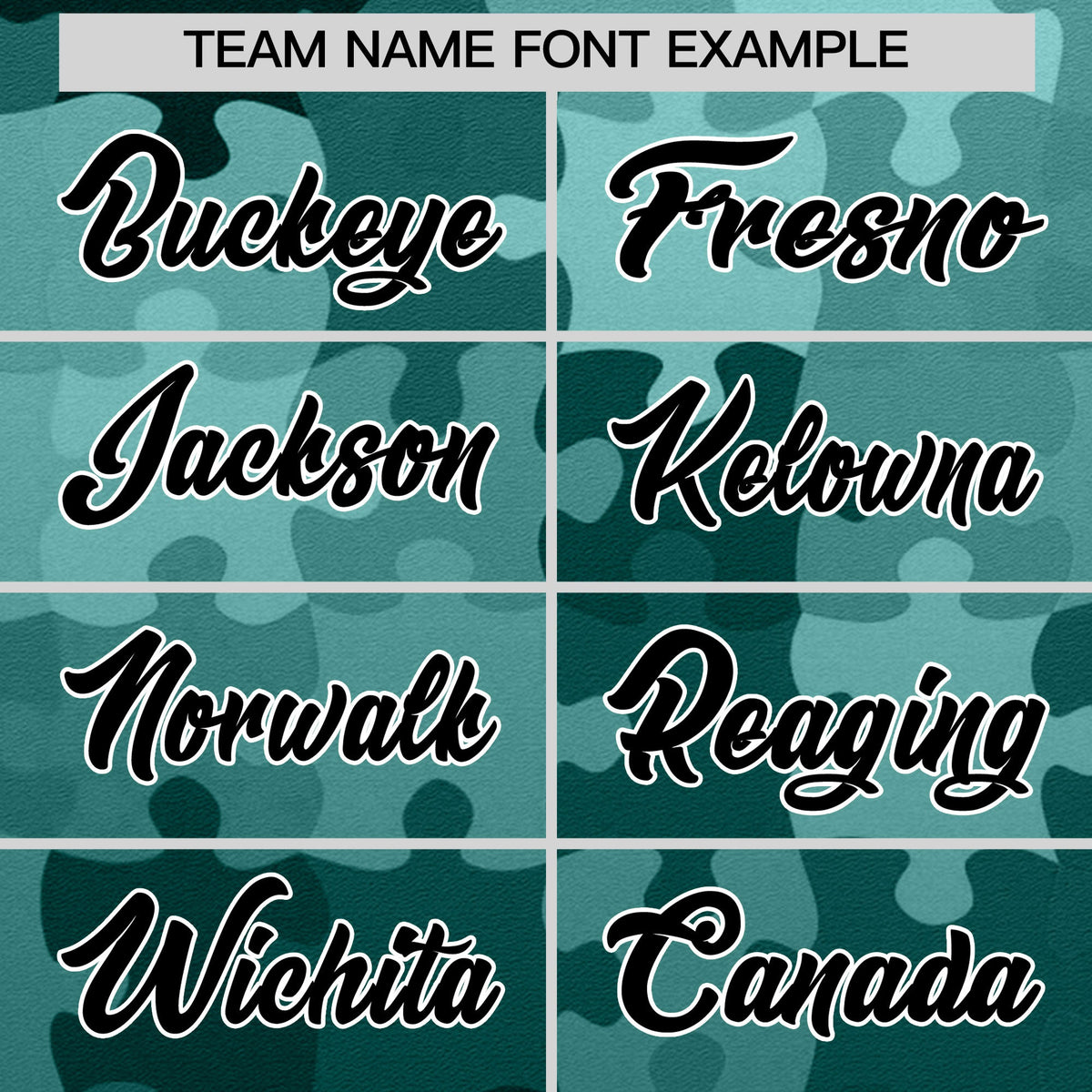 Custom Aqua Black White Puzzle Elements Baseball Jersey | Sublimation Printed &amp; Stitched,Add Name and Numbern,Perfect for Teams | KXKSHOP