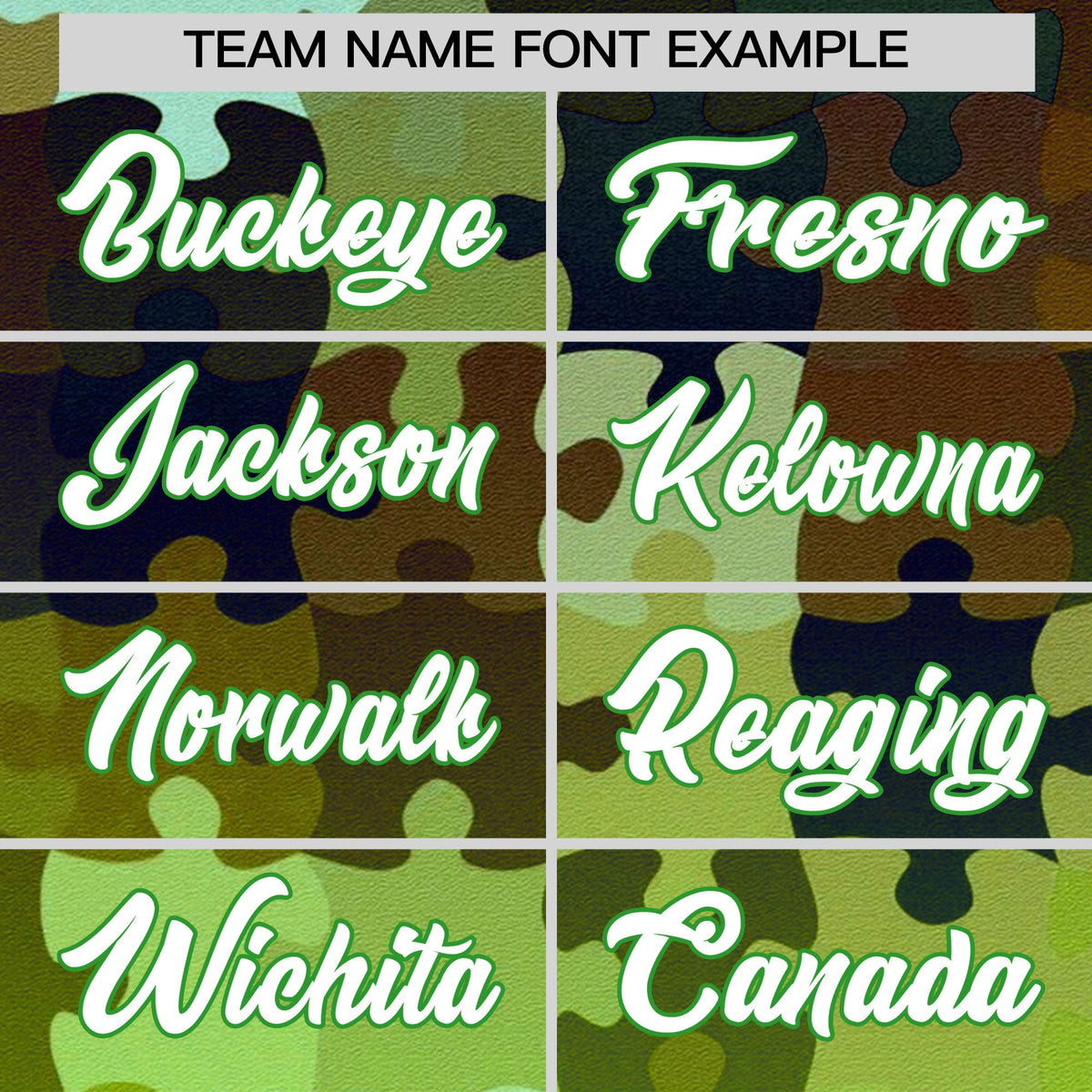 Custom Light Green White Puzzle Elements Baseball Jersey | Sublimation Printed &amp; Stitched,Add Name and Numbern,Perfect for Teams | KXKSHOP