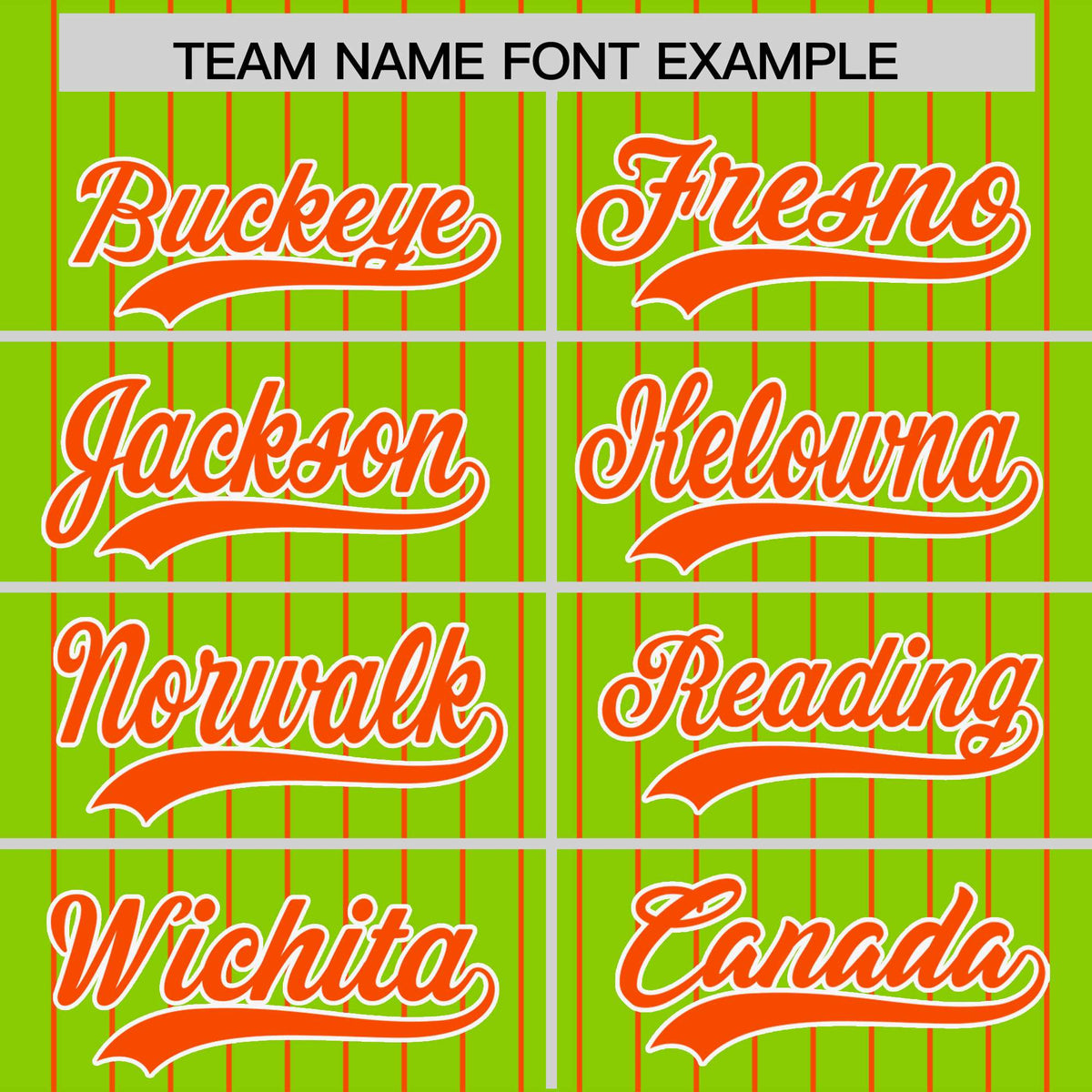 Custom Neon Green Orange Pinstripe Personalized Two-Tone Authentic Baseball Jersey