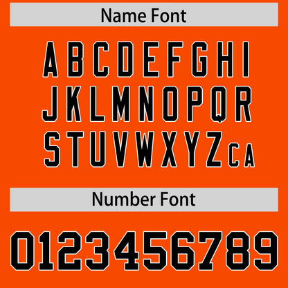 Custom Black Orange Pinstripe Personalized Two-Tone Authentic Baseball Jersey